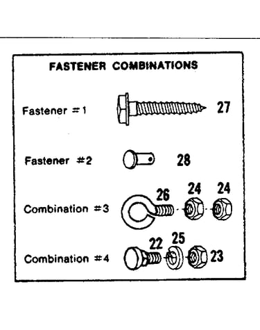 Fastener combinations