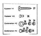 Sears 69660858 fastener combinations diagram