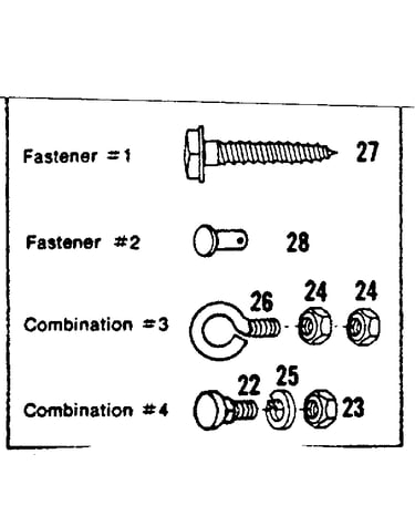 Fastener combinations