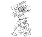 Kenmore 6479147120 backguard and main top section diagram