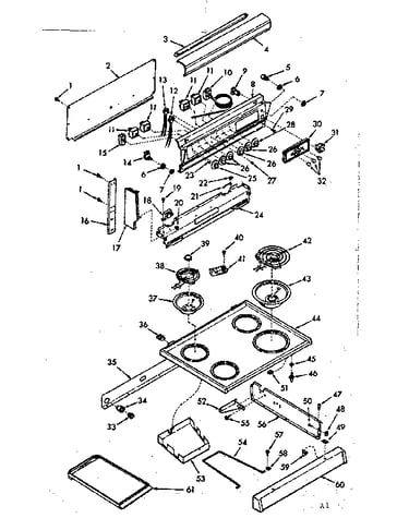 Backguard and main top section