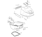 Craftsman 225581990 engine cover and support plate diagram