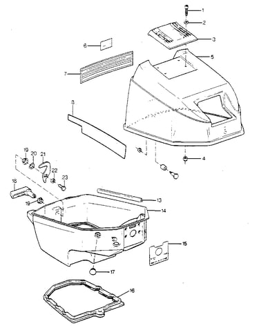Engine cover and support plate