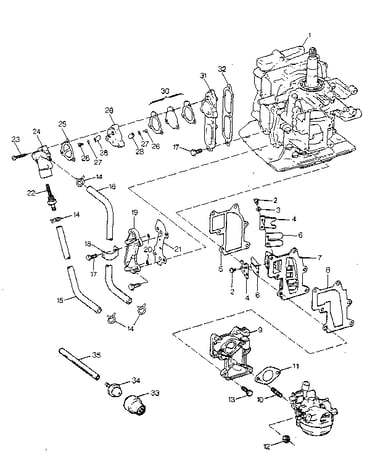 Fuel intake and recirculation system