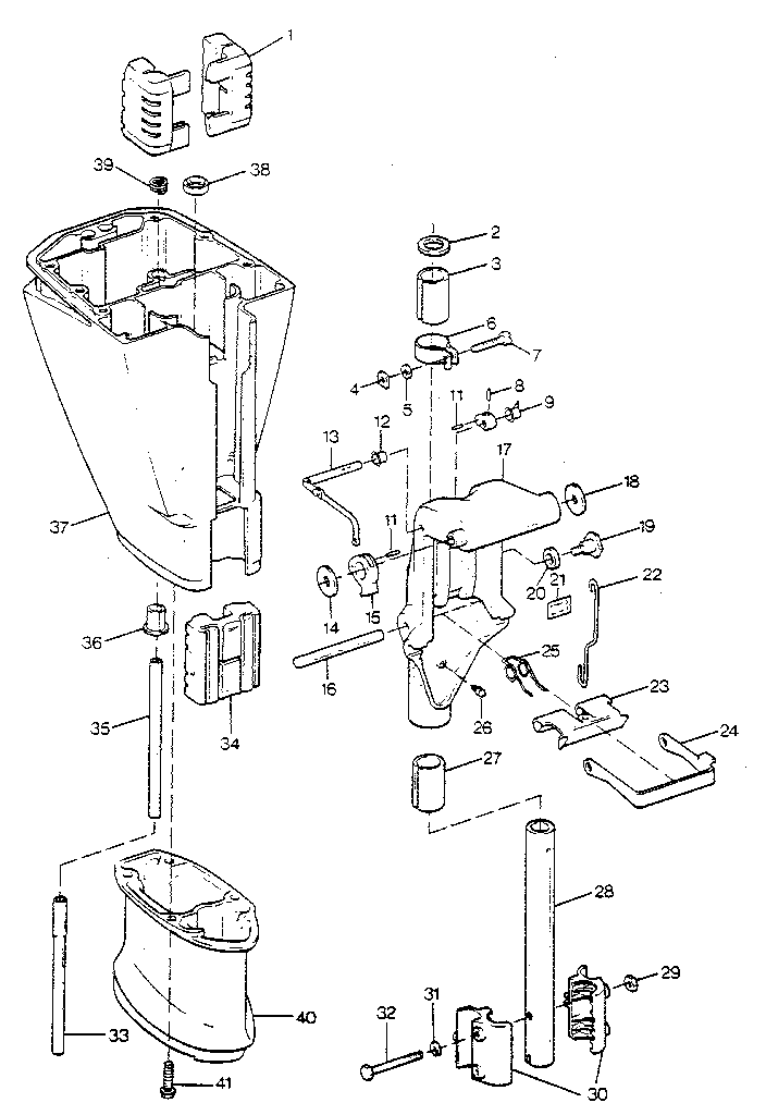 Motor leg and swivel bracket
