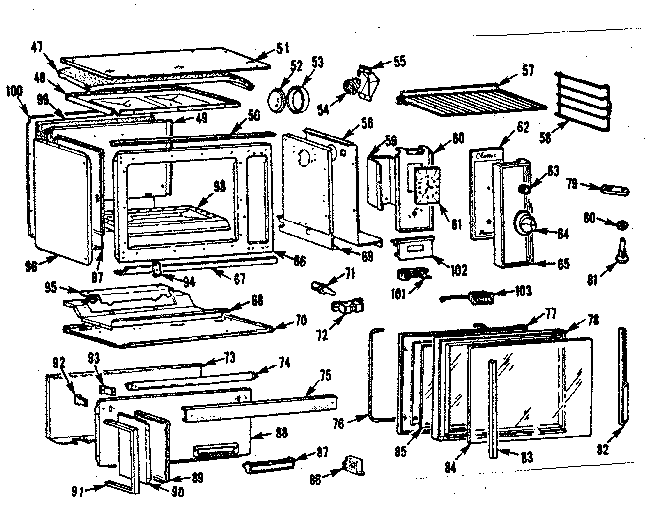 Eye level oven
