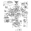 Briggs & Stratton 220707-0148-01 cylinder, crankshaft & engine base group diagram