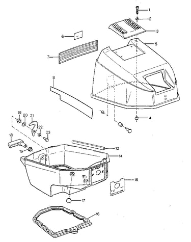 Engine cover and support plate