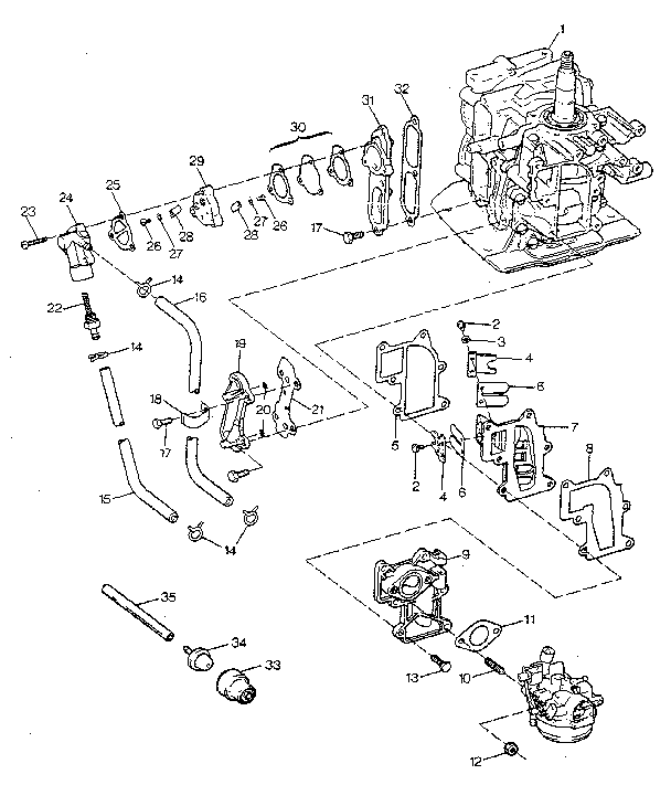 Fuel intake and recirculation system