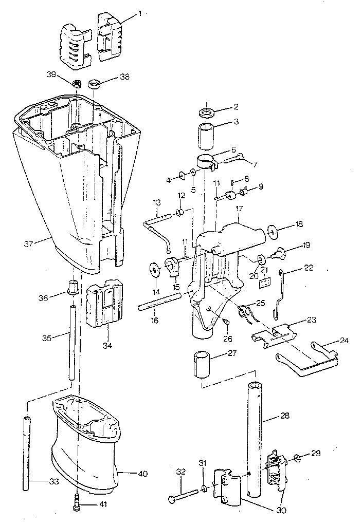 Motor leg and swivel bracket