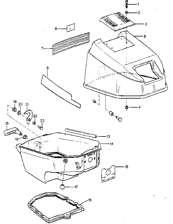 Engine cover and support plate