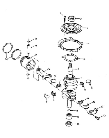 Crankshaft and piston
