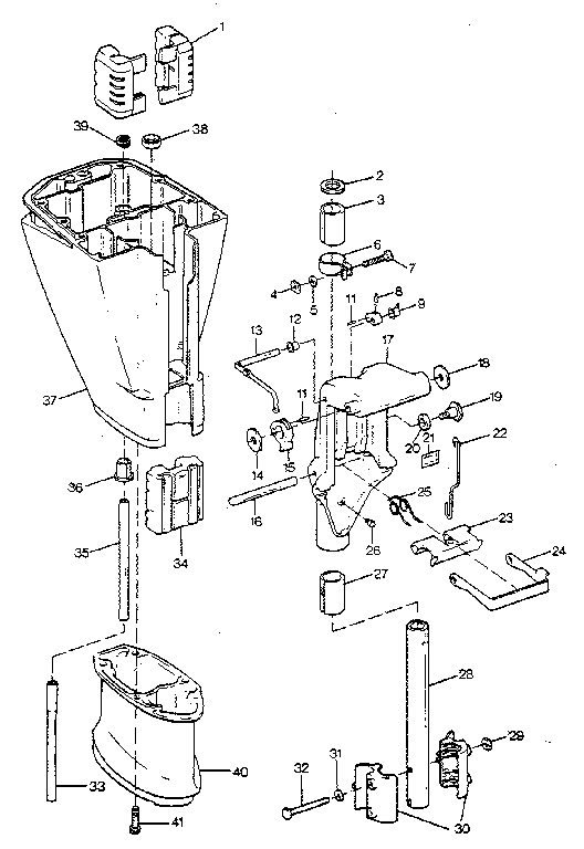 Motor leg and swivel bracket