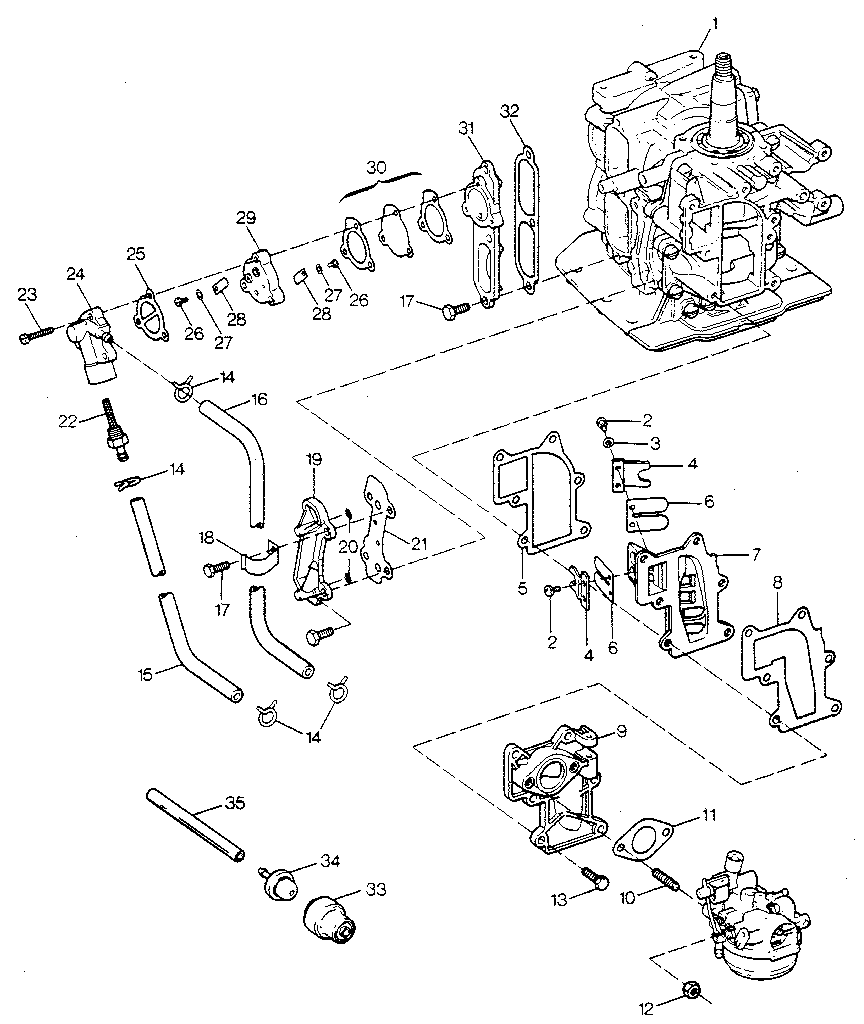 Fuel intake and recirculation system