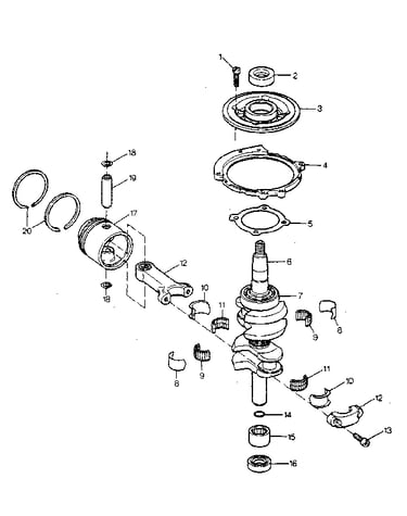 Crankshaft and piston