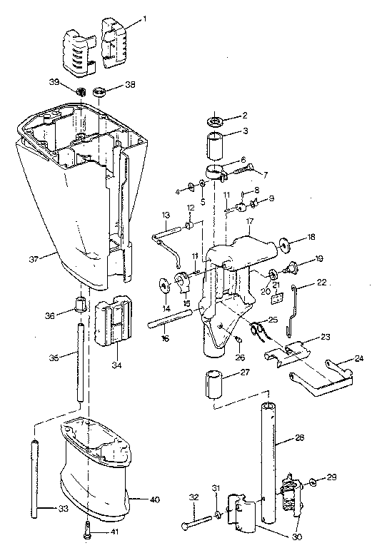 Motor leg and swivel bracket