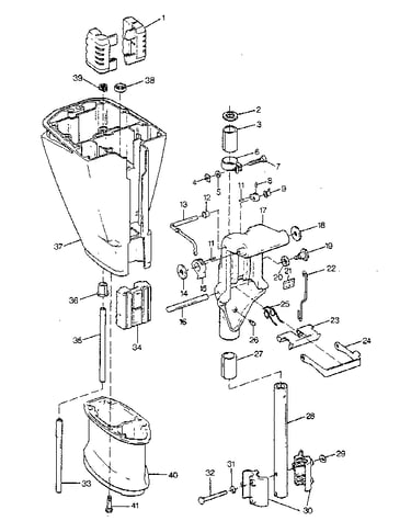 Motor leg and swivel bracket