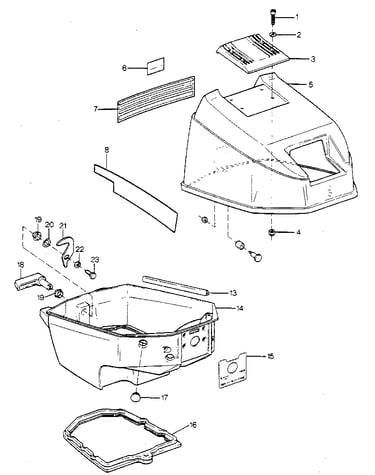 Engine cover and support plate
