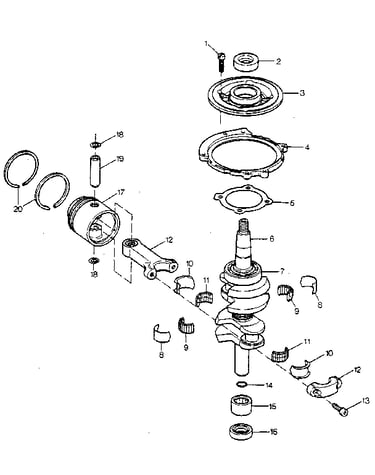 Crankshaft and piston