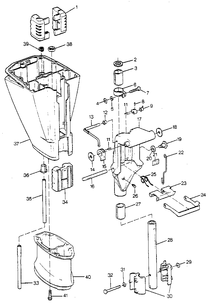 Motor leg and swivel bracket
