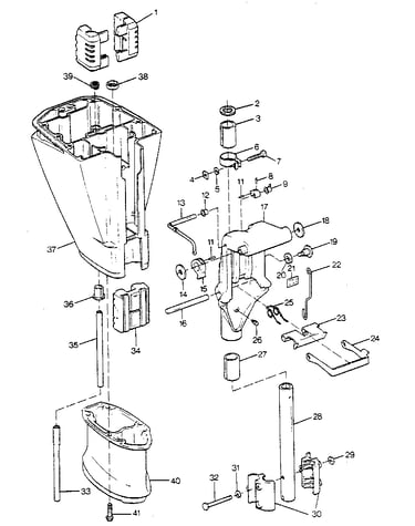 Motor leg and swivel bracket