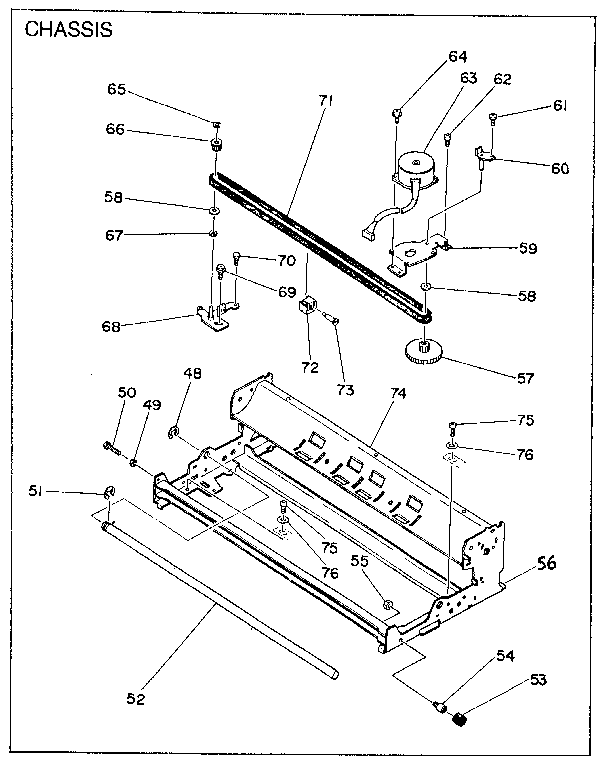 Paper feed and chassis mechanism