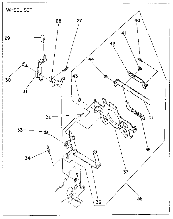 Print head, hammer drive and wheel set mechanism