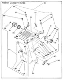 Ribbon drive and ribbon cassette base mechanism