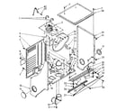 Sears 11089675800 dryer cabinet and motor diagram