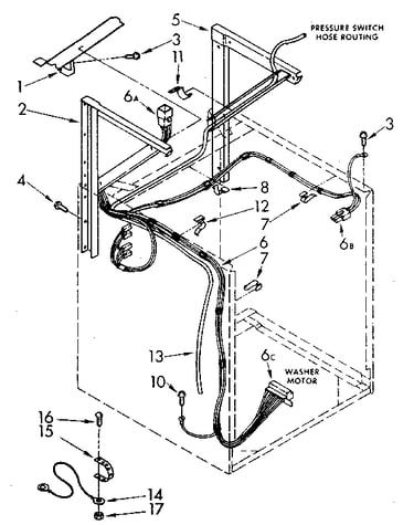 Dryer supports and washer cabinet harness