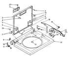 Sears 11089675700 washer top and lid diagram