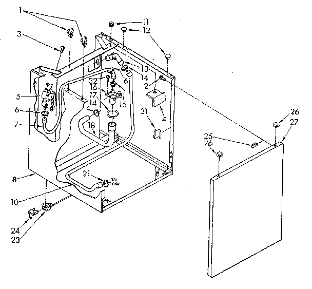 Washer cabinet