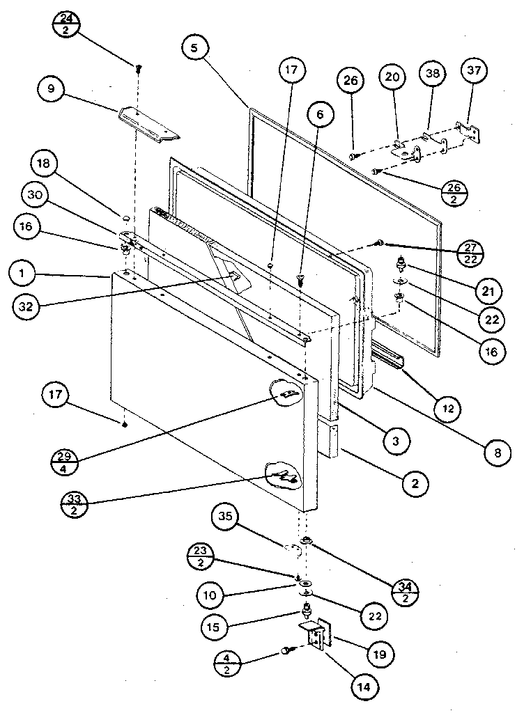 Freezer door