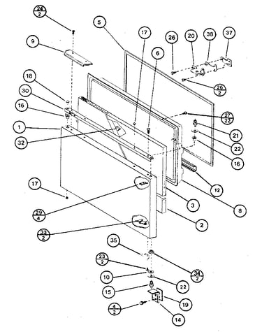Freezer door