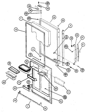 Refrigerator door