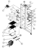Freezer shelving and refrigerator light
