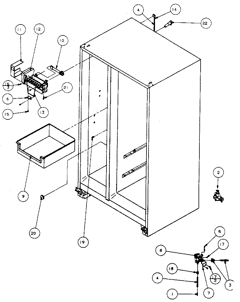 Factory installed ice maker