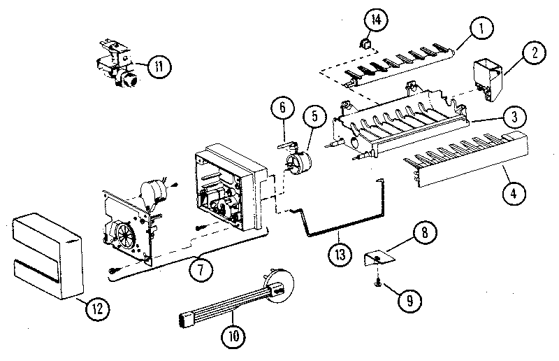 8 cube compact ice maker-assembly no. d7824701