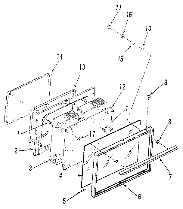 Oven door section
