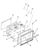 Oven door section