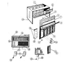Kenmore 2538765083 cabinet and front panel diagram