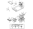 Kenmore 6289468215 cooktop assembly and elements diagram