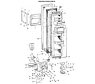 Kenmore 3638587811 freezer door parts diagram