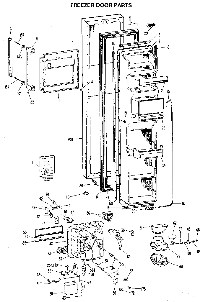 Freezer door parts