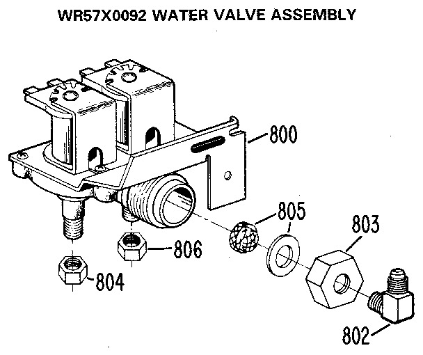Water valve assembly