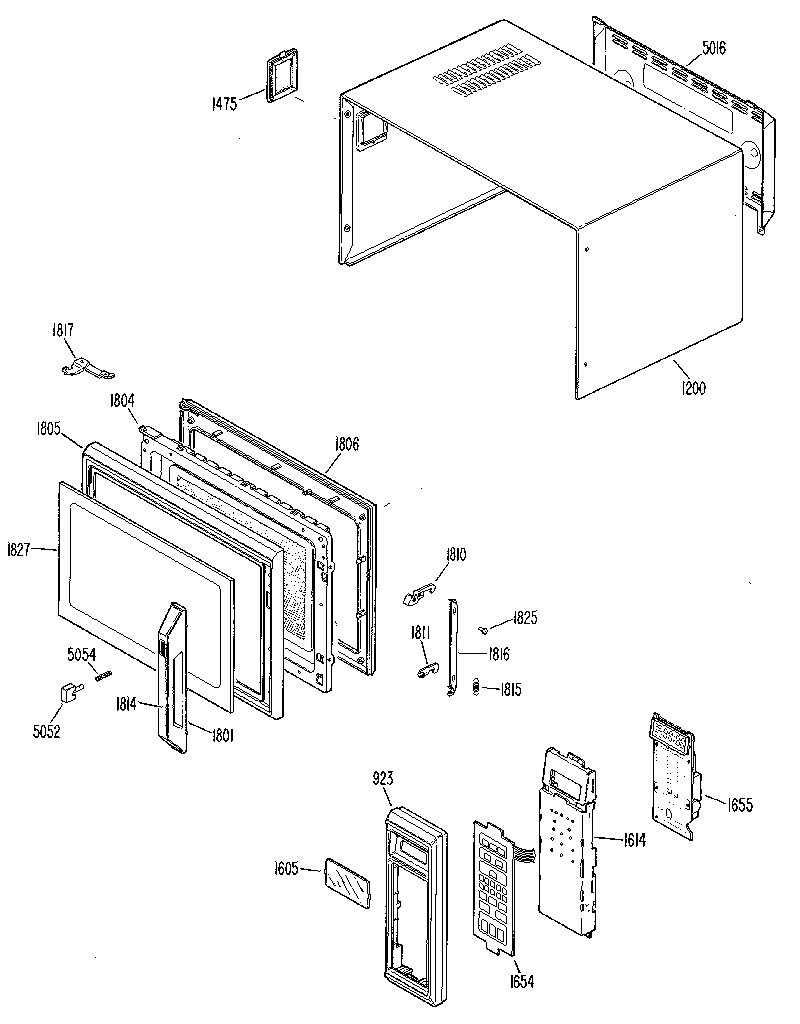 Control panel and door