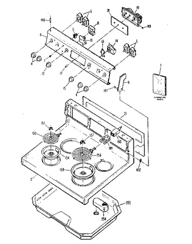 Backsplasher & cooktop