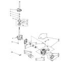 Kenmore 11082983300 gearcase and motor diagram