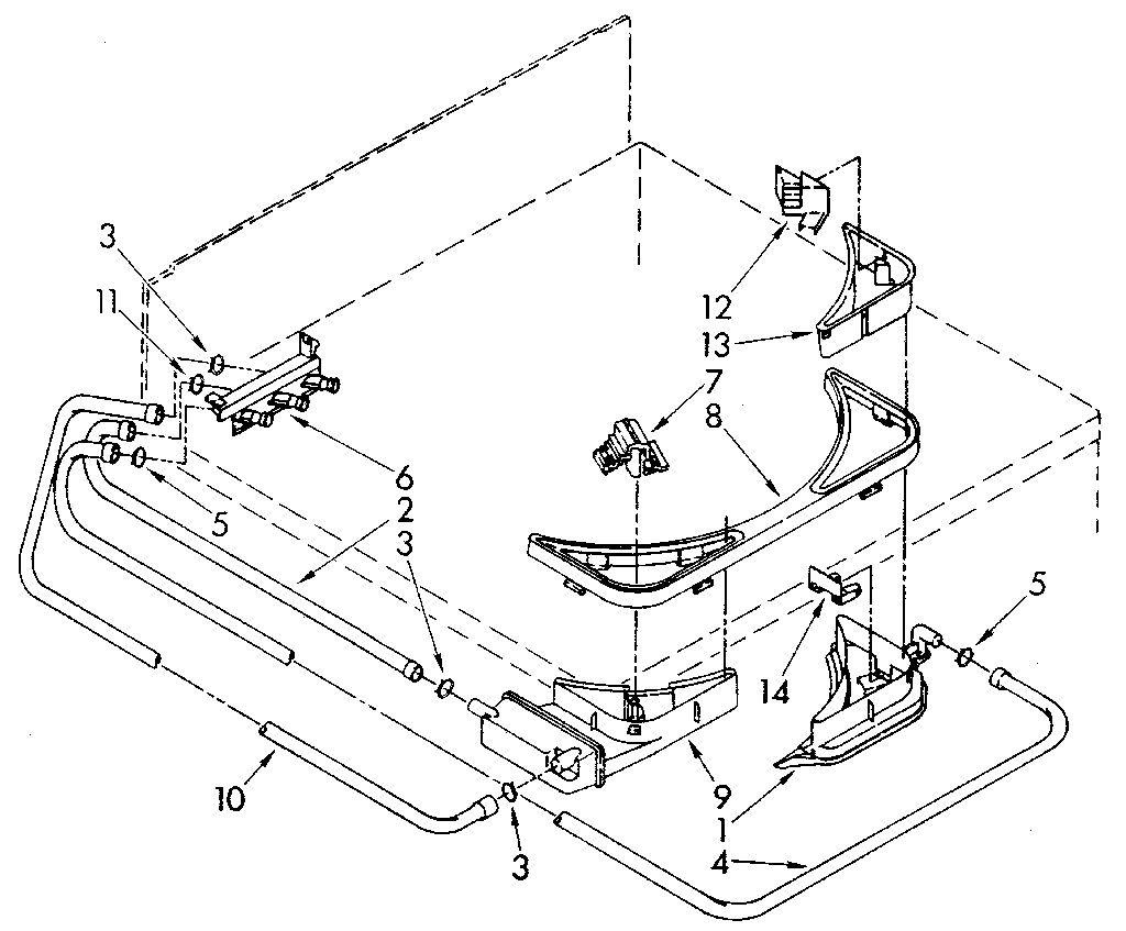Bleach, detergent and rinse dispenser