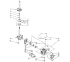 Kenmore 11082992100 brake, clutch, gearcase, motor and pump diagram